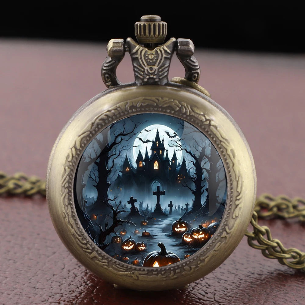 Montre à gousset quartz Classic Halloween Dark