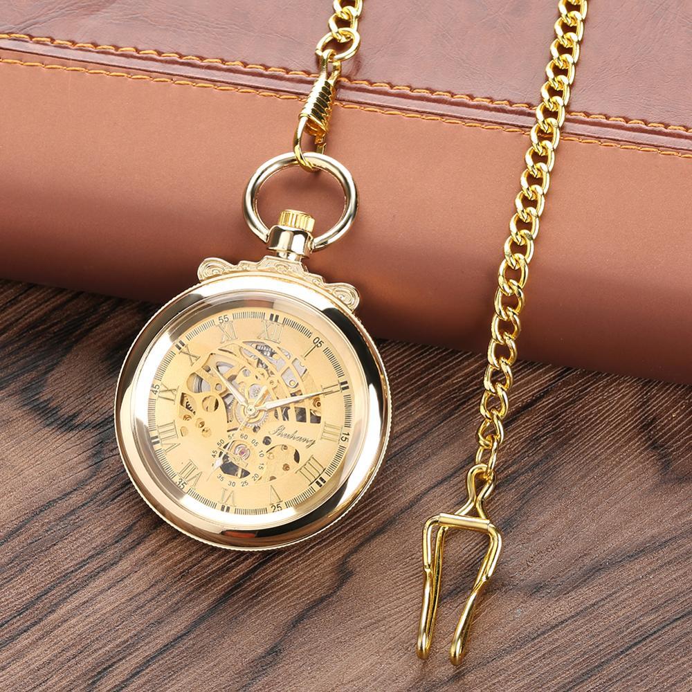 Montre à gousset mécanique à remontage manuel doré sans capot Ma montre à gousset