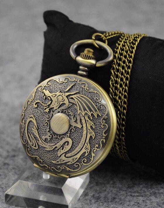 Montre à gousset quartz thématique du dragon Ma montre à gousset