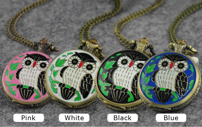 Montre à gousset mécanique quartz hibou chouette quartz Ma montre à gousset