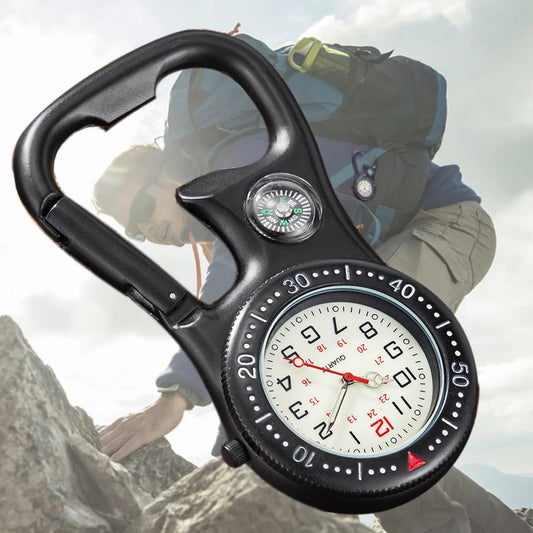 Montre quartz mousqueton pour les activités physiques extérieures Ma montre à gousset