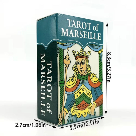 Mini Tarot Of Marseille Tarot Deck Leisure Party Table Gameplay Prophecy Oracle Cards Game,Family Gathering Games Montre à gousset