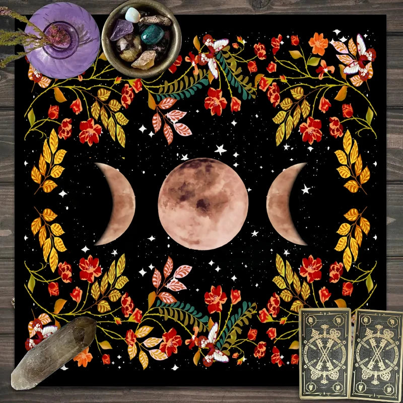 🌙🔮 Tapis Ésotérique pour Tirage de Tarots – Guidance & Spiritualité 🃏💫