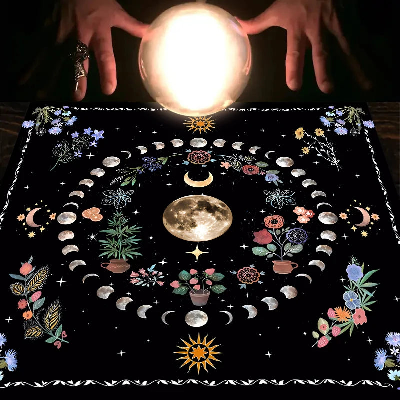 🌙🔮 Tapis Ésotérique pour Tirage de Tarots – Guidance & Spiritualité 🃏💫
