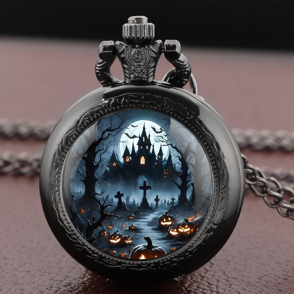 Montre à gousset quartz Classic Halloween Dark