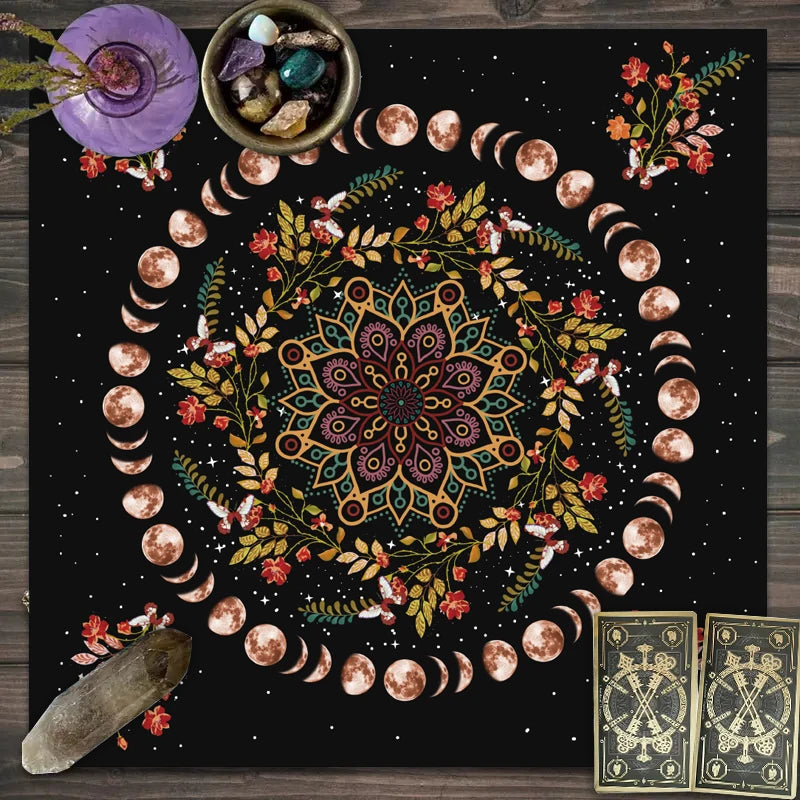 🌙🔮 Tapis Ésotérique pour Tirage de Tarots – Guidance & Spiritualité 🃏💫