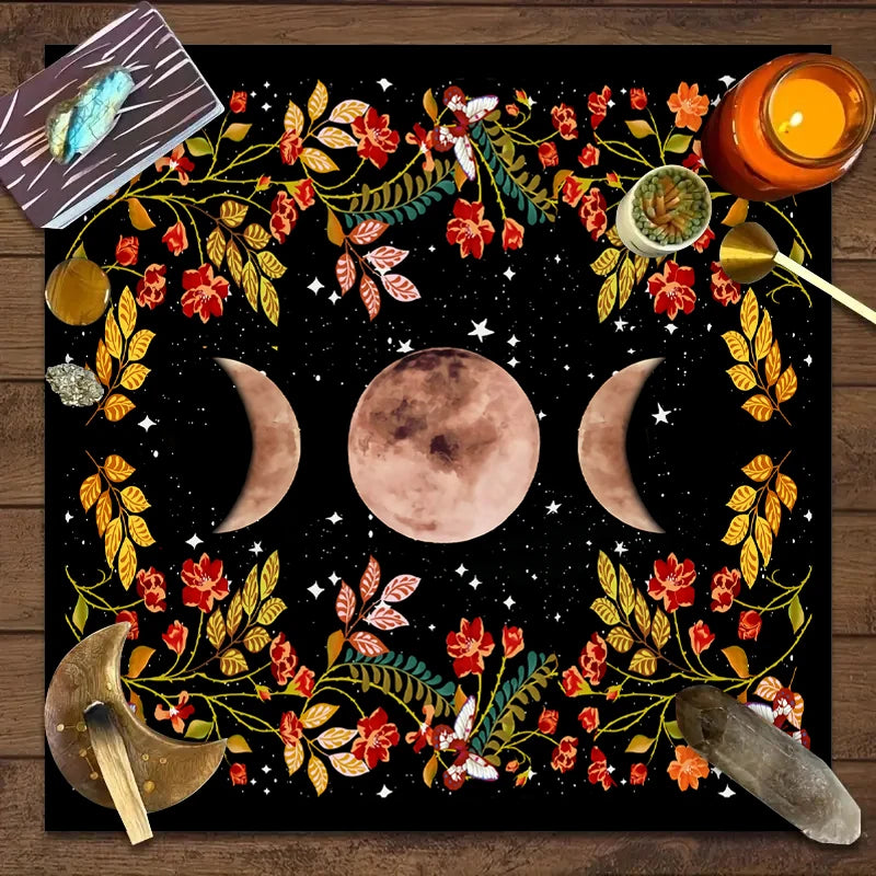 🌙🔮 Tapis Ésotérique pour Tirage de Tarots – Guidance & Spiritualité 🃏💫