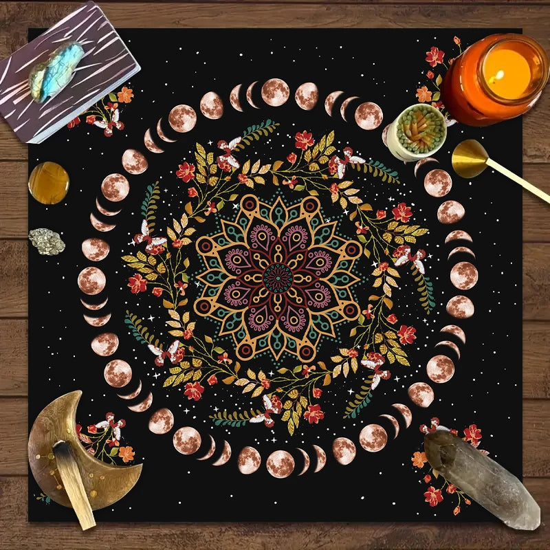 🌙🔮 Tapis Ésotérique pour Tirage de Tarots – Guidance & Spiritualité 🃏💫
