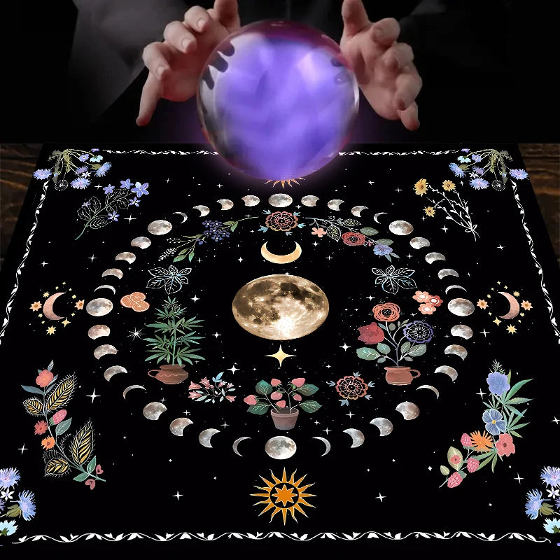 🌙🔮 Tapis Ésotérique pour Tirage de Tarots – Guidance & Spiritualité 🃏💫