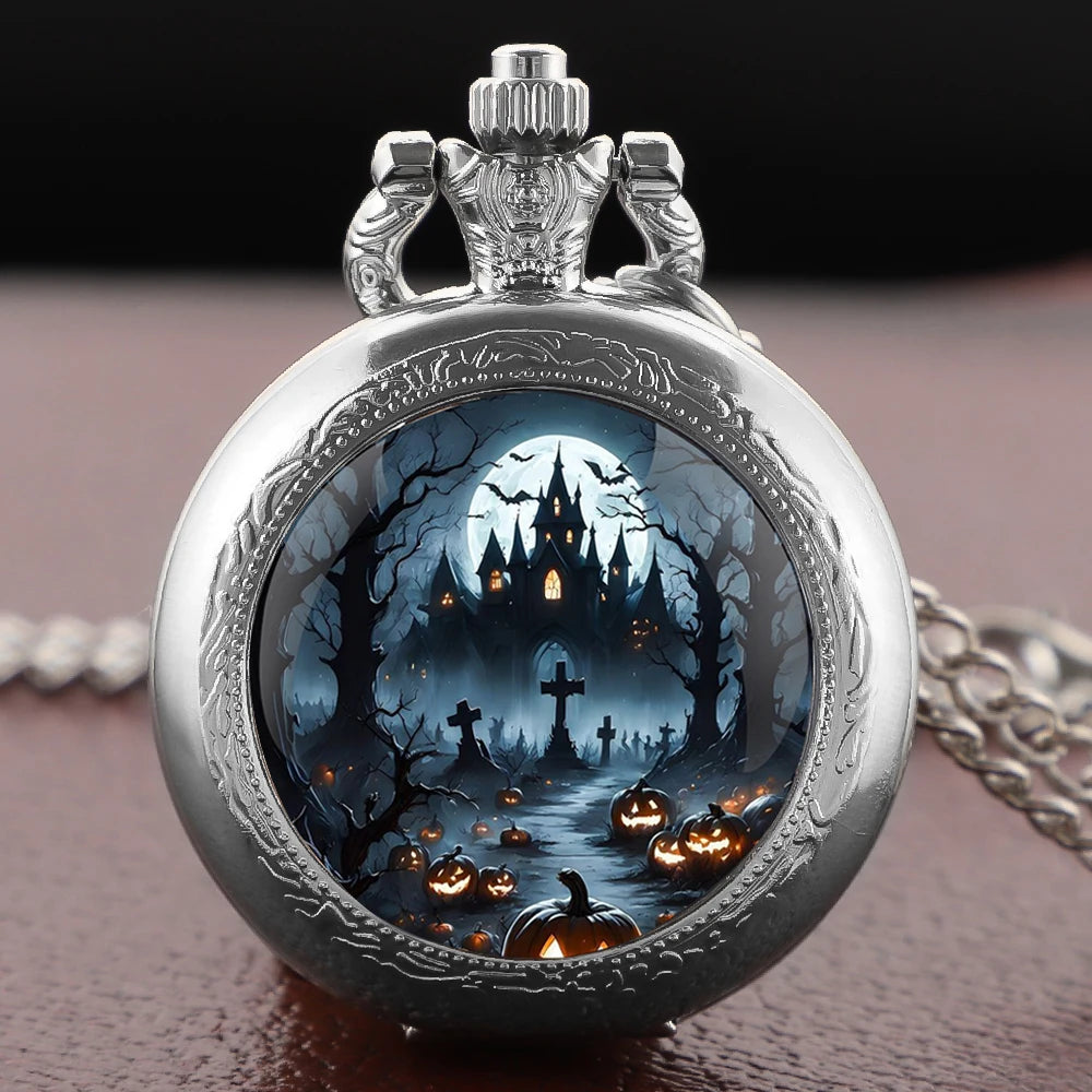 Montre à gousset quartz Classic Halloween Dark
