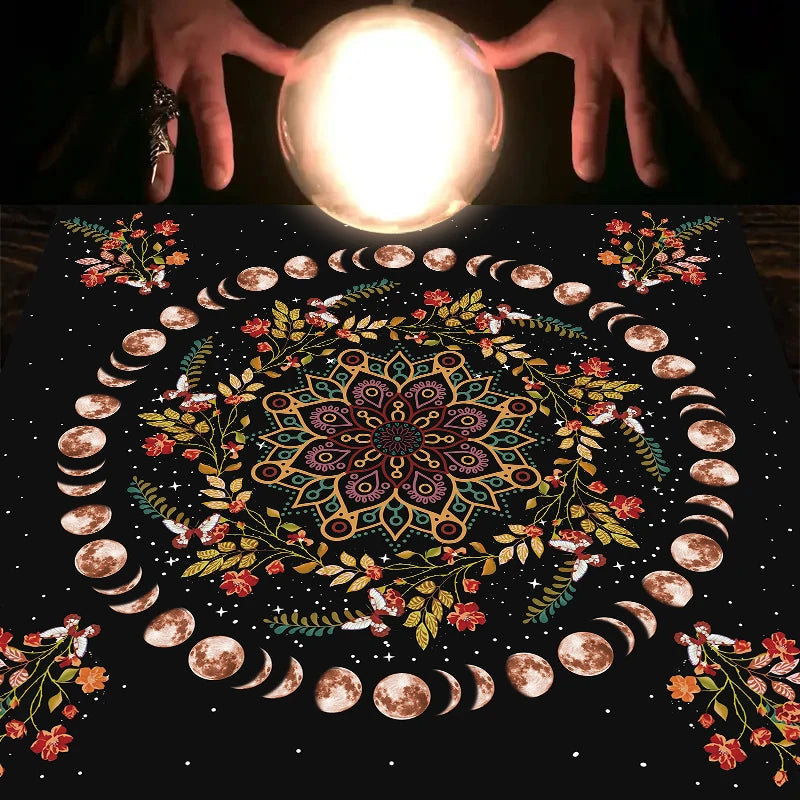 🌙🔮 Tapis Ésotérique pour Tirage de Tarots – Guidance & Spiritualité 🃏💫