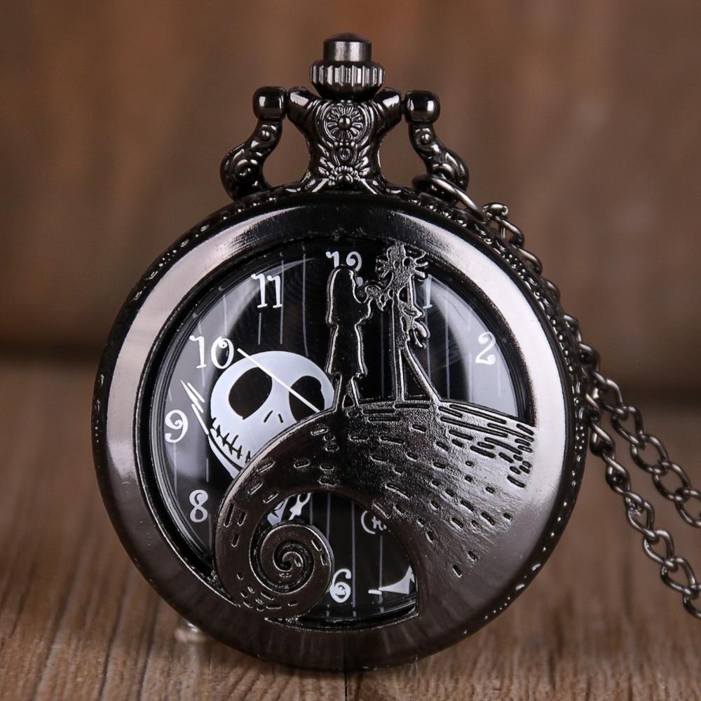 Montre à gousset Mouvement quartz thématique Halloween Ma montre à gousset