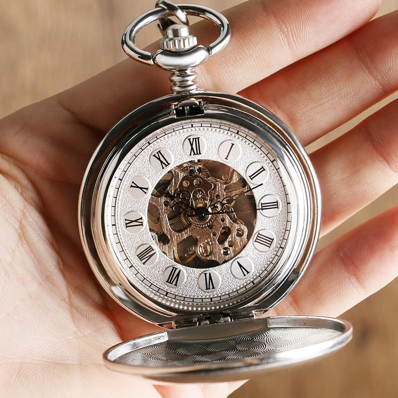 Montre à gousset à mouvement mécanique et remontage manuel boitier  acier Chrome Ma montre à gousset