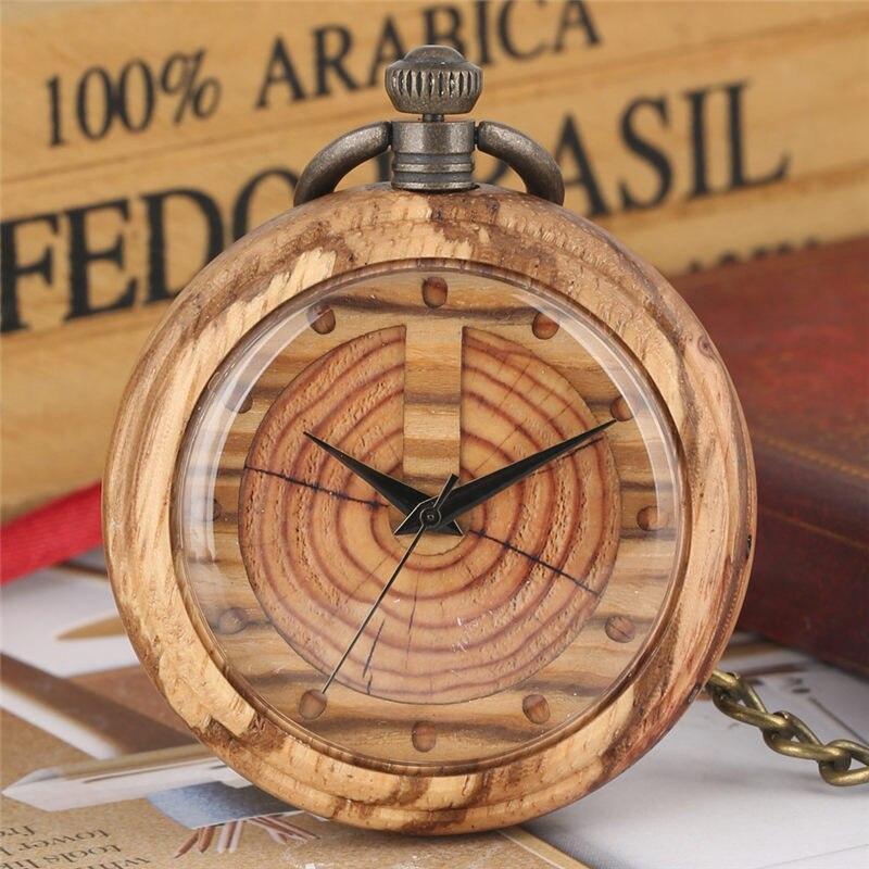 Montre à gousset en bois et mouvement quartz Ma montre à gousset