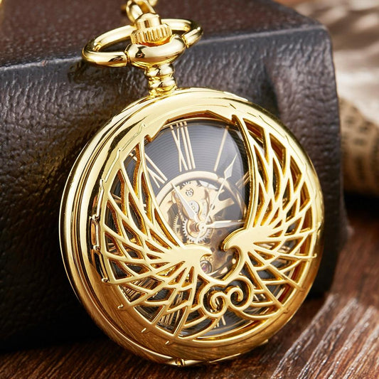 Montre à gousset mecanique à remontage manuel ailes d'anges Ma montre à gousset