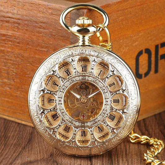 Montre à gousset mécanique à remontage manuel boitier doré Ma montre à gousset