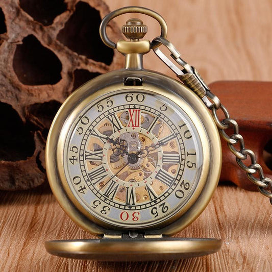 Montre à gousset mecanique à remontage manuel et chiffres classiques Ma montre à gousset