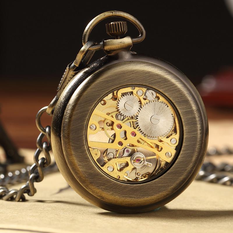Montre à gousset mécanique à remontage manuel style rétro couleurs bronze Ma montre à gousset