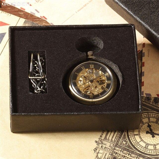 Montre à gousset mécanique à remontage manuel style rétro couleurs bronze Ma montre à gousset