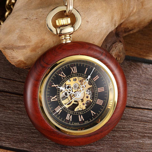 Montre à gousset mouvement à remontage manuel et boitier bois Ma montre à gousset