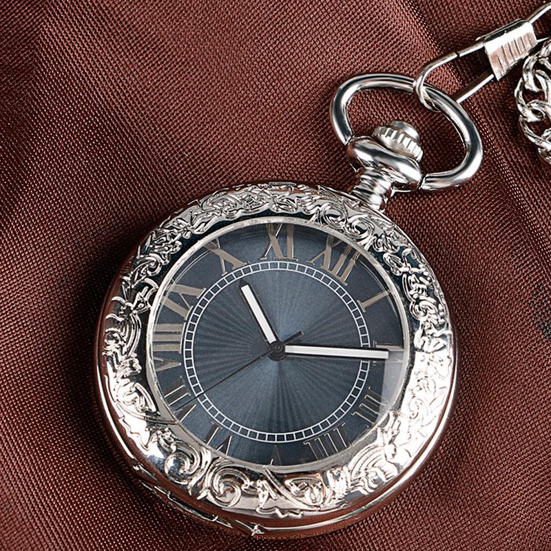 Montre à gousset mouvement automatique à remontage par balancier et cadran avec chiffres Romains Ma montre à gousset