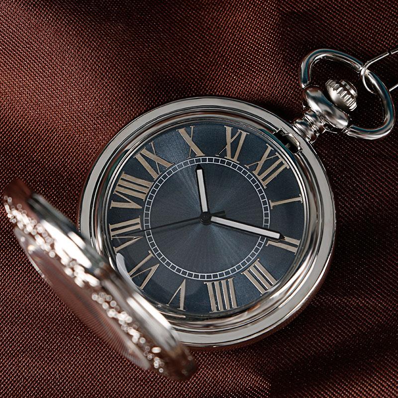 Montre à gousset mouvement automatique à remontage par balancier et cadran avec chiffres Romains Ma montre à gousset