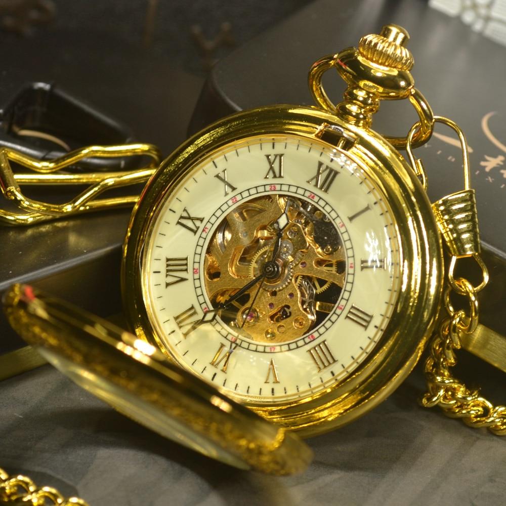 Montre à gousset mouvement mécanique à remontage manuel boitier doré Ma montre à gousset