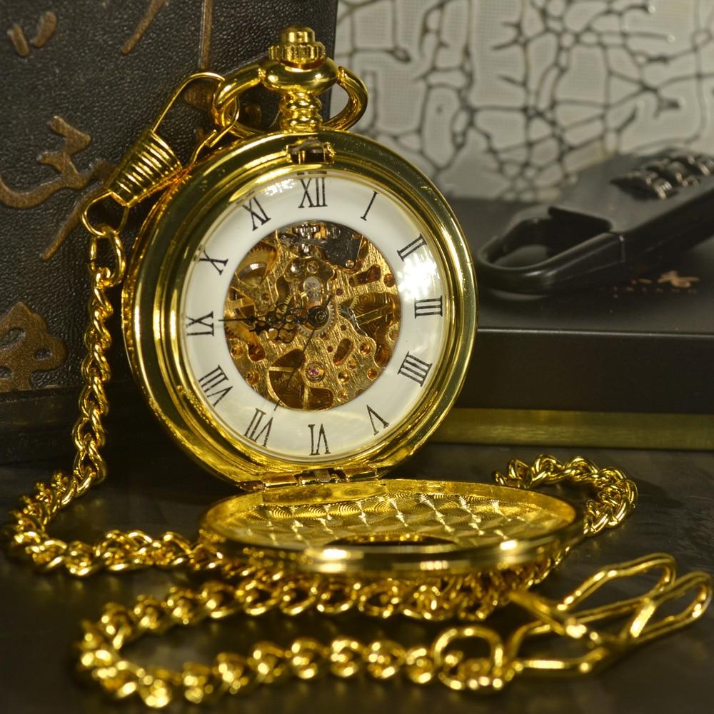 Montre à gousset mouvement mécanique à remontage manuel boitier doré Ma montre à gousset
