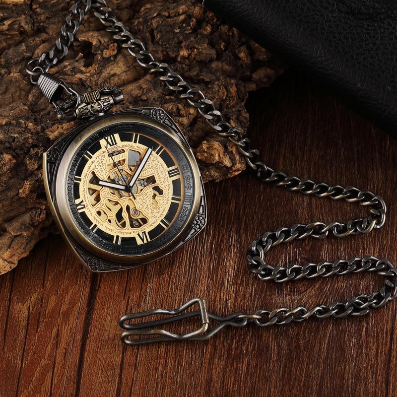 Montre à gousset mouvement mecanique à remontage manuel et boitier carré Ma montre à gousset