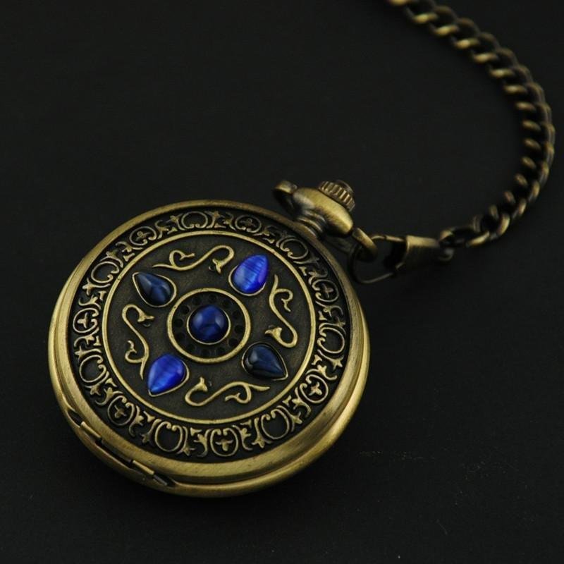 Montre à gousset mouvement mécanique à remontage manuel et pierres bleues Ma montre à gousset